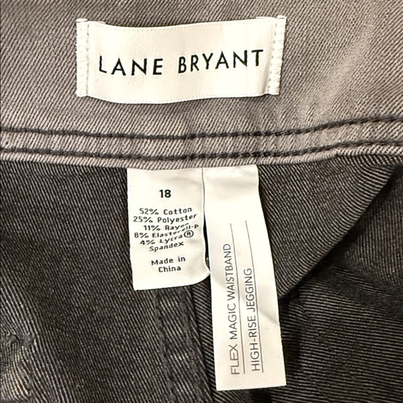 NWT LANE BRYANT Sz 18 Jegging High-Rise 3-Button Slim Flex Magic Waistband Grey - Picture 6 of 11